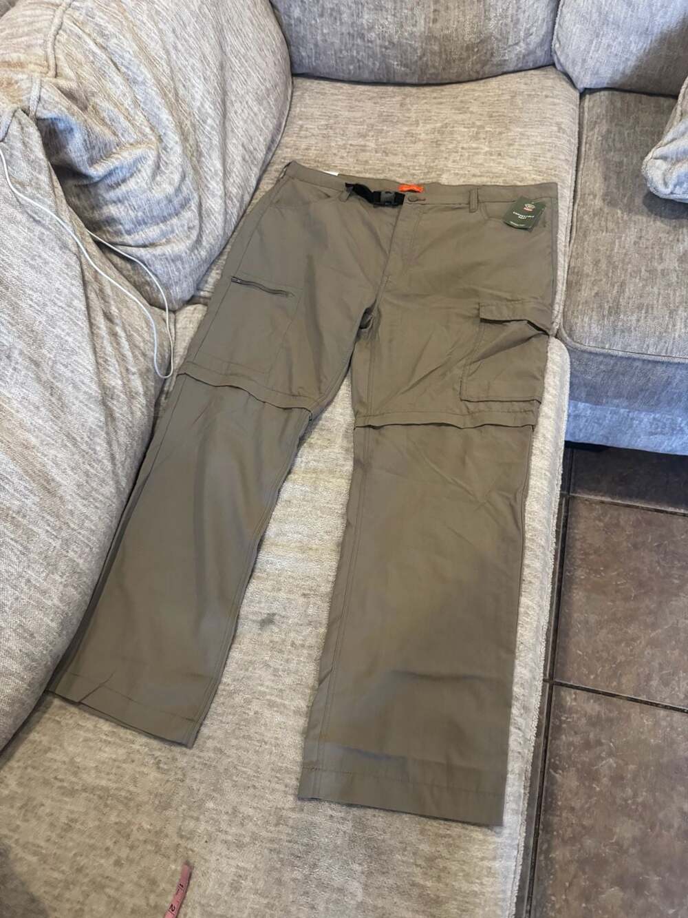St. John's Bay Outdoor Convertible Cargo Pants Olive Green Size 42